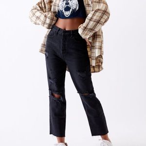 Pacsun Black High Rise Straight Jeans